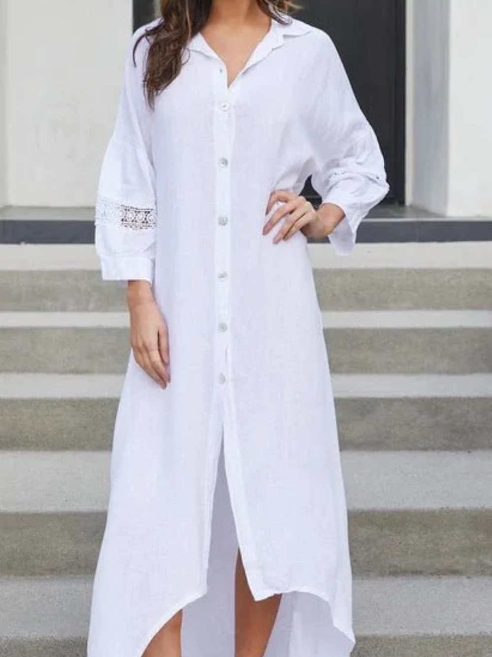 Venti6 The Sunday Flea Market Dress 100% linen size M
